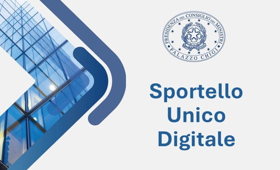 Sportello Unico Digitale Palazzi con logo PCM e scritta Sportello Unico Digitale